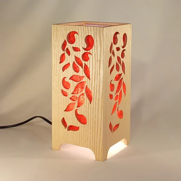 Lampe à poser Frêne - 13 x 13x 27 cm